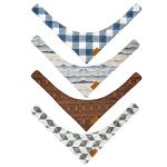 Remy+Roo 4 Pack Dog Bandanas - Adjustable Fit