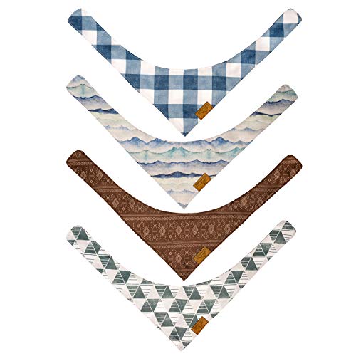 Remy+Roo Dog Bandanas - 4 Pack | Ryan Set | Premium Fabric
