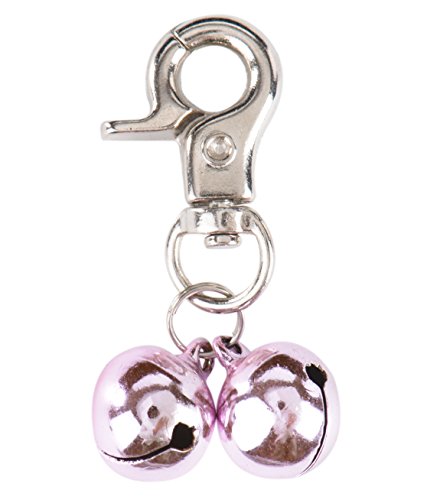 EXPAWLORER 2 Sets Bell Training Charm Pendants Jewelry for Pet Dog Cat Necklace Collar Pink from HAOBO