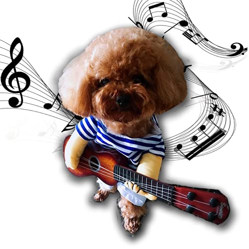 NACOCO Pet Guitar Costume Dog Costumes Cat Halloween Christmas Cosplay Party Funny Outfit Clothes (M) by NACOCO