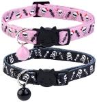 Skull Cat Collar Breakaway with Bell - 2 Pack