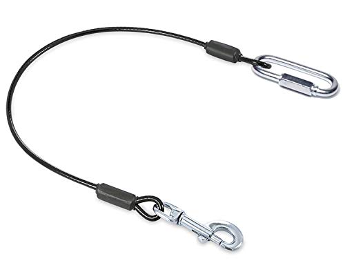 Leash Boss Dog Car Seat Belt Restraint - No-Chew Heavy Duty Car Seatbelt for Pets - 5 Sizes - Coated Steel Rope to Prevent Chewing (26 in) by Leashboss