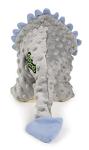 goDog Gray Dino Frills Squeaky Dog Toy