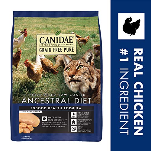 CANIDAE Grain Free Pure Ancestral Diet, High Protein Freeze-Dried Raw Coated Dry Cat Food, 10 Pound from Canidae