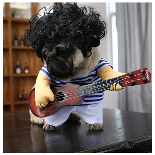 NACOCO Pet Guitar Costume Dog Costumes Cat Halloween Christmas Cosplay Party Funny Outfit Clothes (M) by NACOCO