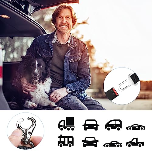 Vastar Dog Seat Belt Harness, 2 Packs Pet Dog Seat Belt Leash Adjustable Dog Cat Safety Leads Harness, Vehicle Car Seatbelt Harness for Pets with Elastic Nylon Bungee Buffer for Shock Attenuation by Vastar