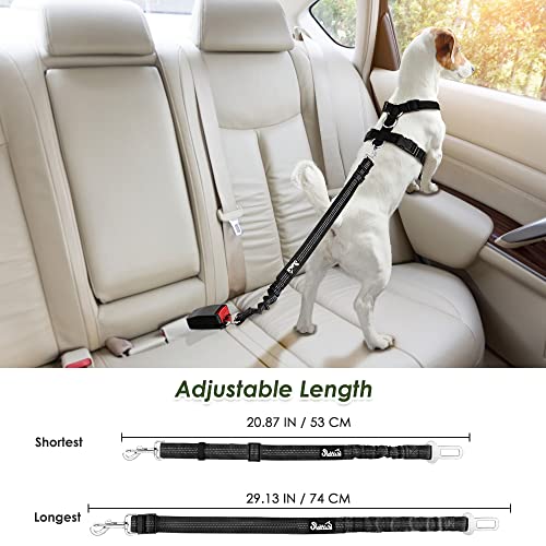 SlowTon Dog Car Harness Plus Connector Strap, Multifunction Adjustable Vest Harness Double Breathable Mesh Fabric with Car Vehicle Safety Seat Belt .(Red, Medium) from Slowton