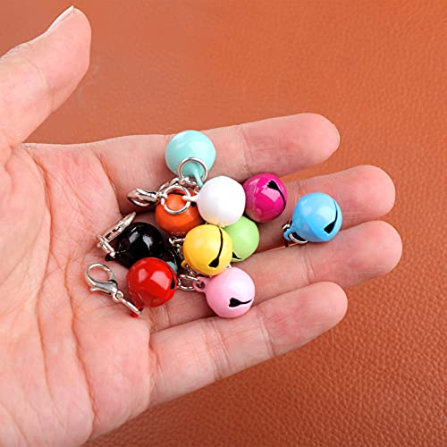 10 Pcs Cat Dog Collar Bells, Jingle Bell for Cat Collar, Dog Collar Charms, Colourful Pet Small Bells with Clasps, Pet Collar Accessories, Festival Party DIY Crafts Decoration from Molain