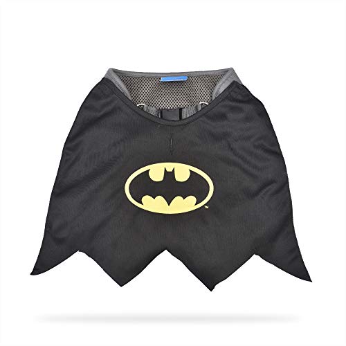 DC Comics for Pets Batman Harness for Dogs in Size Small | Gray Superhero Dog Harness Dog Costume | Harness for Small Dog Breeds, Fun and Cute Dog Halloween Costume from Fetch for Pets