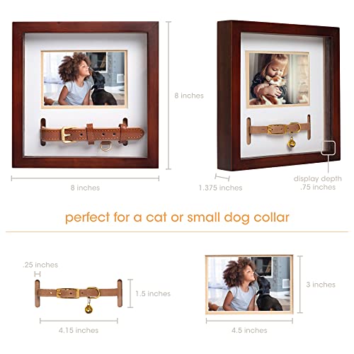 Pearhead Pet Collar Keepsake Picture Frame, Pet Owner Holiday Christmas Gift, Espresso from Pearhead Inc.
