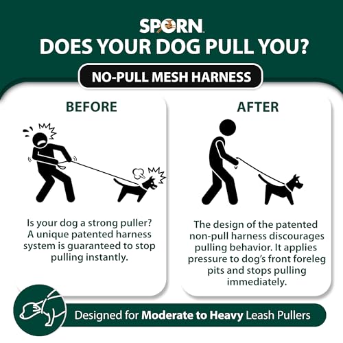 SPORN No Pull Dog Harness, Black, Medium from YUP!
