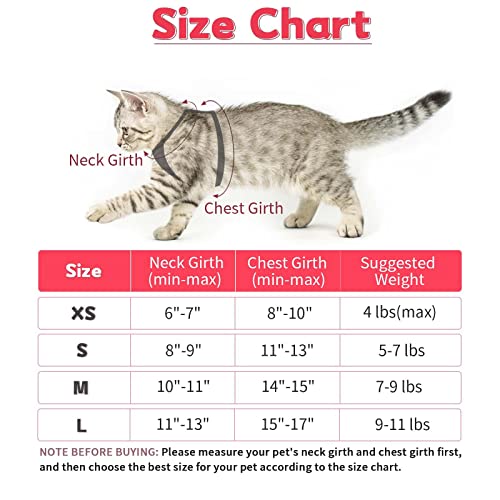 Cat Vest Harness and Small Dog Vest Harness for Walking, All Weather Mesh Harness, Cat Vest Harness with Reflective Strap, Step in Adjustable Harness for Small Cats (Red, XS) by NCMAMA