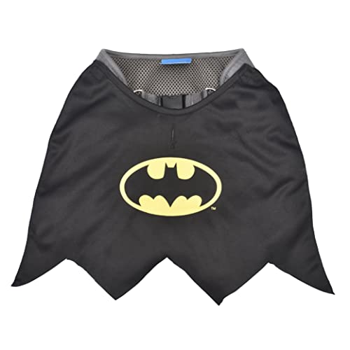 DC Comics for Pets Batman Harness for Dogs in Size Small | Gray Superhero Dog Harness Dog Costume | Harness for Small Dog Breeds, Fun and Cute Dog Halloween Costume from Fetch for Pets