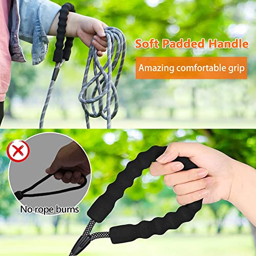 NTR Long Dog Leash, 50FT Check Cord with Swivel Lockable Hook and Comfortable Padded Handle for Dog Leash for Small Medium and Large Dogs Walking Training Hiking Camping Playing by Jiangsu NTR Ropes&Belts Co., Ltd