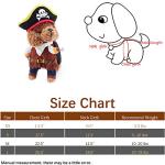NACOCO Medium Pirate Dog Costume for Pets