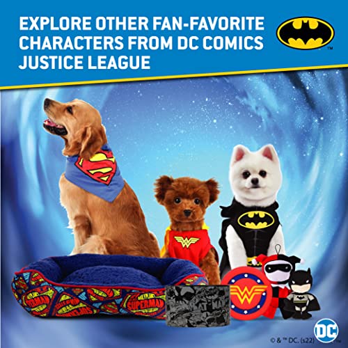 DC Comics for Pets Batman Harness for Dogs in Size Small | Gray Superhero Dog Harness Dog Costume | Harness for Small Dog Breeds, Fun and Cute Dog Halloween Costume from Fetch for Pets