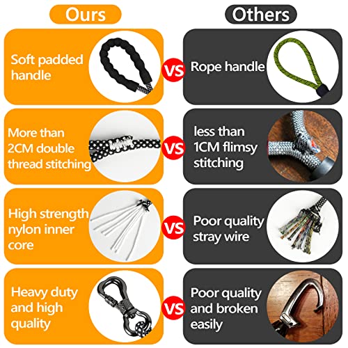 NTR Long Dog Leash, 50FT Check Cord with Swivel Lockable Hook and Comfortable Padded Handle for Dog Leash for Small Medium and Large Dogs Walking Training Hiking Camping Playing by Jiangsu NTR Ropes&Belts Co., Ltd