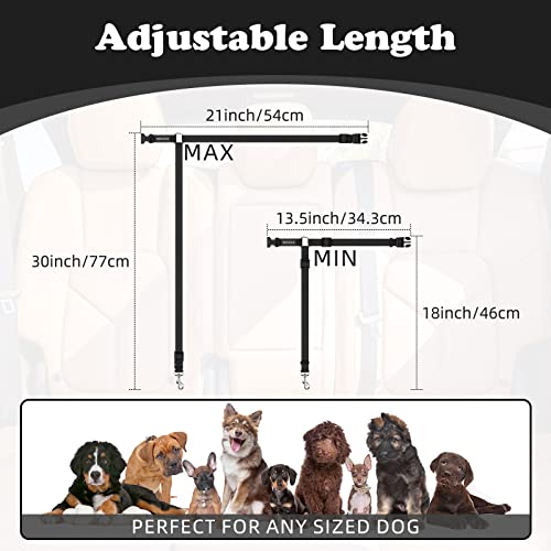 BWOGUE Pet Dog Cat Seat Belts, Car Headrest Restraint Adjustable Safety Leads Vehicle Seatbelt Harness by BWOGUE
