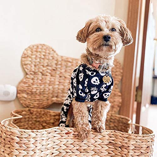 CuteBone Halloween Dog Jumpsuit Skull Shirt Pet Pajamas Bodysuit for Large Doggie Onesies P11L from CuteBone