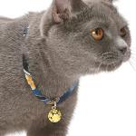 Necoichi Blue Clover Cat Collar