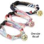 Necoichi Blue Clover Cat Collar