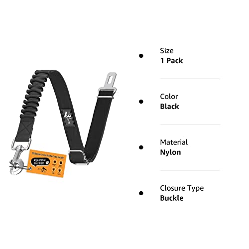 Active Pets Dog Seatbelt, Adjustable Safety Dog Seat Car Harness, Dog Seat Belt for Pets - Durable Dog Seatbelts for Cars - Dog Car Seat Belt for Dogs, Dog seat Belts for Large Dogs, Medium, & Small from Active Pets