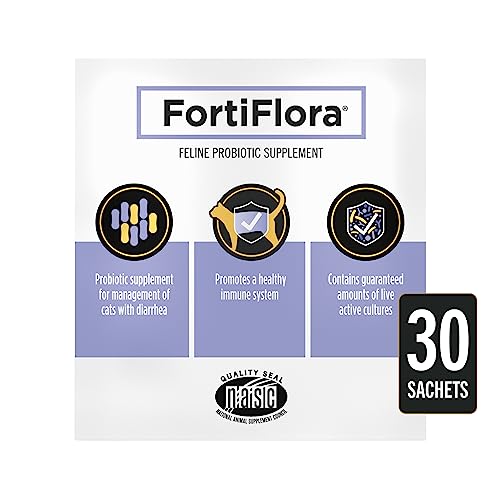 Purina FortiFlora Cat Probiotic Powder Supplement, Pro Plan Veterinary Supplements Probiotic Cat Supplement â 30 ct. box by Purina Fortiflora