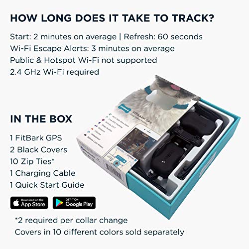 FitBark GPS Dog Tracker | Health & Location Pet Tracking Smart Collar Device | Small (17 g) & Waterproof | 4G LTE-M Real-Time US Verizon Coverage Nationwide | iPhone & Android Apps by FitBark