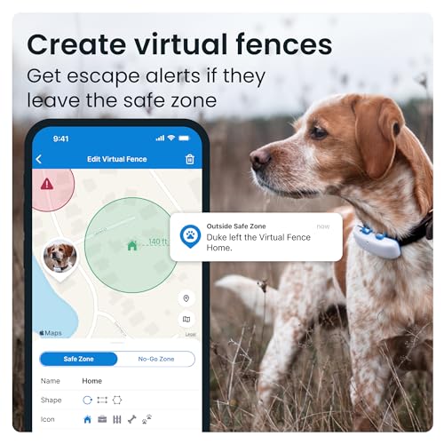 Tractive LTE GPS Dog Tracker - Location & Activity Tracker for Dogs with Unlimited Range (Newest Model), White (TRNJAWH) from Tractive GmbH