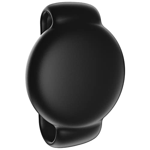 SUPMEGA Case for AirTag Dog Collar Holder, Flexible Silicone Cover with Adjustable Band Fits Pet Collars, Protective Anti-Scratch Case Compatible with AirTag 2021 - Black from SUPMEGA