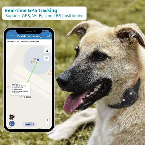 BARTUN LTE GPS Dog Tracker, Real-Time Tracking Collar Device, APP Control for Dogs and Cats with Unlimited Range from BARTUN