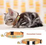 Personalized Cat Collar with Name and Bell
