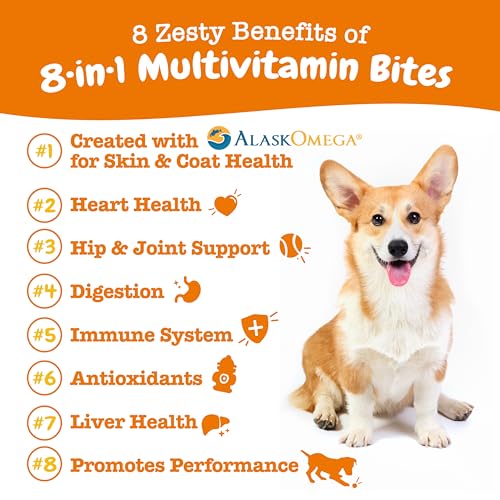 Multifunctional Supplements for Dogs - Glucosamine Chondroitin for Joint Support with Probiotics for Gut & Immune Health â Omega Fish Oil with Antioxidants and Vitamins for Skin & Heart Health from ZENWISE