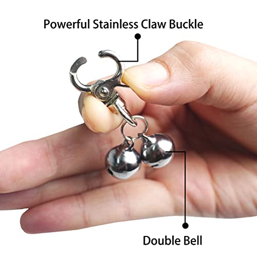 EXPAWLORER 2 Sets Bell Training Charm Pendants Jewelry for Pet Dog Cat Necklace Collar (Silver) by EXPAWLORER