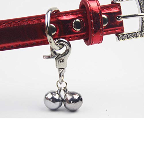 EXPAWLORER 2 Sets Bell Training Charm Pendants Jewelry for Pet Dog Cat Necklace Collar (Silver) by EXPAWLORER