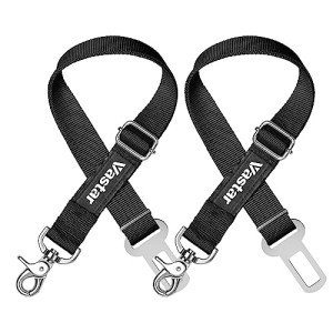 Vastar 2 Packs Adjustable Pet Dog Cat Car Seat Belt Safety Leads Vehicle Seatbelt Harness, Made from Nylon Fabric from Vastar