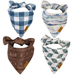 Remy+Roo Dog Bandanas - 4 Pack | Ryan Set | Premium Fabric
