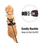 BABYLTRL Big Dog Harness No Pull Adjustable Pet Reflective Oxford Soft Vest for Large Dogs Easy Control Harness (L, Black) from Babyltrl