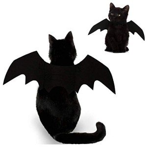Feeke Cat Halloween Costume - Black Cat Bat Wings Cosplay - Pet Costumes Apparel for Cat Small Dogs Puppy for Cat Dress Up Accessories from Foogles