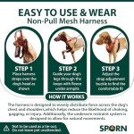 SPORN No Pull Dog Harness, Black, Medium from YUP!