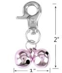 EXPAWLORER 2 Sets Bell Training Charm Pendants Jewelry for Pet Dog Cat Necklace Collar Pink from HAOBO