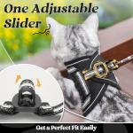 rabbitgoo Cat Harness and Leash Set for Walking Escape Proof, Adjustable Soft Kittens Vest with Reflective Strip for Cats, Comfortable Outdoor Vest, Black, S (Chest:9.0"-12.0") by GLOBEGOU CO.,LTD