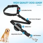 SlowTon Dog Seatbelt, 2 Pack Pet Car Seat Belt Headrest Restraint Adjustable Puppy Safety Seat Belt with Elastic Bungee and Reflective Stripe Connect with Dog Harness in Vehicle for Travel Daily Use by Slowton