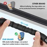 SlowTon Dog Seatbelt, 2 Pack Pet Car Seat Belt Headrest Restraint Adjustable Puppy Safety Seat Belt with Elastic Bungee and Reflective Stripe Connect with Dog Harness in Vehicle for Travel Daily Use by Slowton