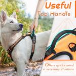 Eagloo Dog Harness No Pull, Walking Pet Harness with 2 Metal Rings and Handle Adjustable Reflective Breathable Oxford Soft Vest Easy Control Front Clip Harness Outdoor for Large Dogs Orange by HOMEIN CO.,LTD