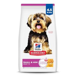 Hill's Science Diet Dry Dog Food, Adult, Small Paws for Small Breed Dogs, Chicken Meal & Rice, 4.5 lb. Bag from Hill's Science Diet Dog