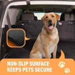 Dog Back Seat Cover Protector Waterproof Scratchproof Nonslip Hammock for Dogs Backseat Protection Against Dirt and Pet Fur Durable Pets Seat Covers for Cars & SUVs (Black) from Active Pets