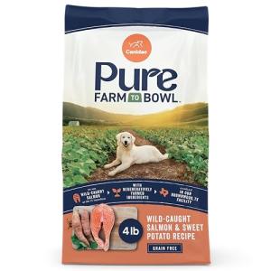 Canidae PURE Grain Free, Limited Ingredient Dry Dog Food, Salmon and Sweet Potato, 4lbs by CANIDAE Corporation