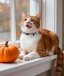 Joytale Breakaway Cat Collar with Bow Tie, Haze Blue