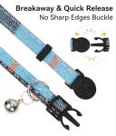 Joytale Breakaway Cat Collar with Bow Tie, Haze Blue